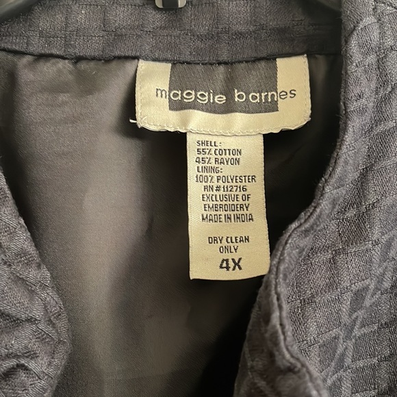 June 3♻️Maggie Barnes Black Pink Green Purple Floral Blazer Suit Jacket size 4x - Picture 4 of 17